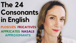 The 24 Consonant Sounds in English  English Phonology [upl. by Kealey43]