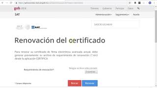 Renovación de la FIEL con Certifica del SAT por Internet antes de su vencimiento [upl. by Thorlay208]