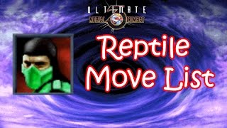 UMK3  Reptile Move List [upl. by Marna]