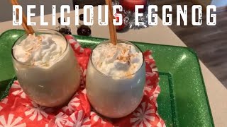 Easy Delicious Homemade Eggnog Smooth N Creamy [upl. by Ladd627]