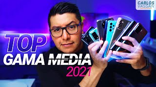 LOS MEJORES TELÉFONOS GAMA MEDIA ACTUALES 2021 [upl. by Huff61]