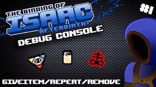 HOW TO GIVE ITEMS  Binding of Isaac Debug Console Tutorials  1 [upl. by Siroved]