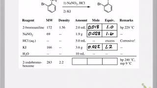 Reagent Table Calculations for Organic Chemistry Lab [upl. by Balsam7]