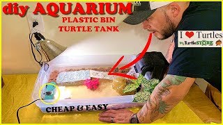 HOMEMADE TURTLE AQUARIUM SETUP Baby Turtles [upl. by Eniala933]