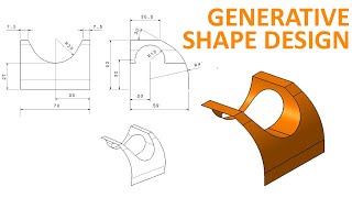 Generative Shape Design 1  CATIA V5 Beginner Tutorial  How to use Extrude and Split [upl. by Ailicec]