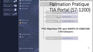 TIA PORTAL TP35 Régulateur PID pour SIMATIC S712001500  PID Compact [upl. by Marcelo]