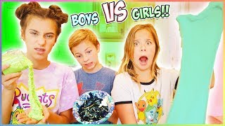 Boys VS Girls 5 DOLLAR SLIME CHALLENGE [upl. by Dnomra]