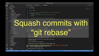 Rebasing squashing commits in a PR with git [upl. by Urion]