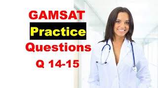 Gamsat Practice Questions Answers  Orange Booklet Q1415 [upl. by Ynatsyd]