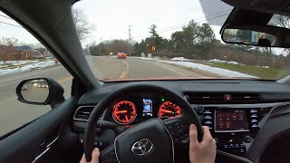 2020 Toyota Camry TRD  POV Test Drive Binaural Audio [upl. by Elleinaj399]