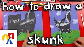 How To Draw A Skunk For Young Artists [upl. by Hellene707]