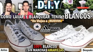 DIY COMO LAVAR Y BLANQUEAR TUS TENIS BLANCOS  FÁCIL Y RÁPIDO [upl. by Keane]