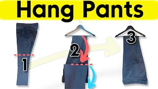 3 Clever Ways to HANG PANTS A stepbystep guide [upl. by Rednal]