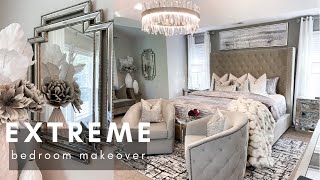 EXTREME Bedroom Makeover  DIY Wall Decor on a Budget  aesthetic bedroom transformation [upl. by Anileba804]