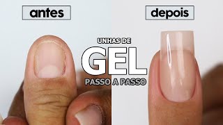 UNHAS DE GEL PASSO A PASSO FÁCIL E RÁPIDO [upl. by Venator]