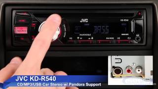 JVC KDR540 Car Stereo  iPod amp iPhone Ready w Pandora Support [upl. by Htenay326]