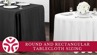 Round and Rectangular Tablecloth Sizing [upl. by Adiari]