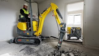 zero emission excavator in action  Wacker Neuson 803 dual power [upl. by Ahcorb]