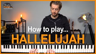 HALLELUJAH  EASY Piano Tutorial Chords  Melody Leonard Cohen Rufus Wainwright Shrek [upl. by Shiff]