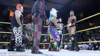 Psycho Clown Texano Jr y la Parka vs Pagano Monster Clown y Murder Clown [upl. by Kallista220]