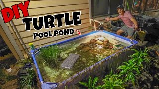 Upgrading My Backyard TURTLE Pool Pond [upl. by Edmea]