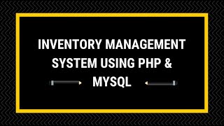 Inventory management system using PHP amp MYSQL with Order Management  Invoice  Product management [upl. by Ennyleuqcaj]