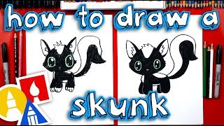 How To Draw A Cartoon Skunk [upl. by Eal]