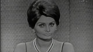 Whats My Line  Sophia Loren Johnny Carson panel May 28 1961 [upl. by Annayrb]