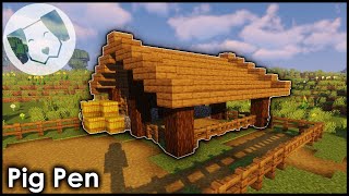 Minecraft Pig Animal Pen Tutorial [upl. by Ahsat9]