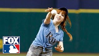 Carly Rae Jepsen Throws Terrible First Pitch [upl. by Llewen]