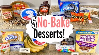 5 NOBAKE DESSERTS  The EASIEST Tasty Summer Recipes  Julia Pacheco [upl. by Irby]