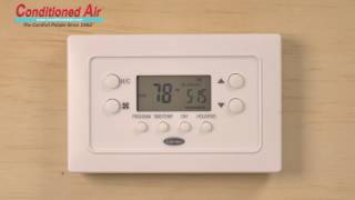 How to Program Carrier Thermostat  Conditioned Air [upl. by Vlad590]