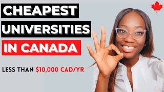 7 CHEAPEST UNIVERSITIES IN CANADA FOR INTERNATIONAL STUDENTS  GRADUATE PROGRAMS  LOW TUITION FEES [upl. by Reste]