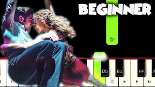 Rewrite The Stars  The Greatest Showman  BEGINNER PIANO TUTORIAL  SHEET MUSIC by Betacustic [upl. by Akeyla]