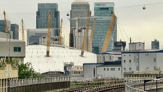 London Riding the DLR Train from Woolwich Arsenal to Bank via London City Airport [upl. by Idden]