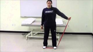 Shoulder flexion using a band [upl. by Allie]