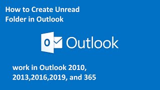 create an unread folder in outlook  how to add unread folder in outlook [upl. by Samau]