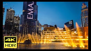 Wasserspiele Dubai HDR HLG Highlight in 4K UHD [upl. by Htidra]