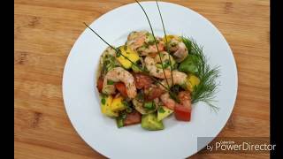 Salade de crevettes mangue et avocat [upl. by Ybbob]