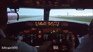 737 take off DTW cockpit [upl. by Nomead]