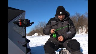 OUTDOOR PASSION THE NEW RADIOACTIVE PICKLE ICE FISHING COMBO FROM 13 FISHING [upl. by Nayr]