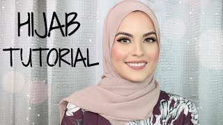 EASY CHIFFON HIJAB TUTORIAL  Omaya Zein [upl. by Noellyn]