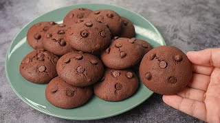 Easy Double Chocolate Chip Cookies Recipe at Home  Yummy [upl. by Meridith]