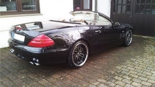 Soundcheck  Mercedes SL 500 R230 with Carlsson back exhaust HD Audio [upl. by Kirrad]