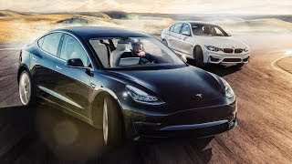 TESLA Model 3 vs BMW M3 Track Battle  Top Gear [upl. by Aron741]