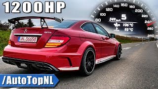 1200HP Mercedes C63 AMG BLACK SERIES 0250kmh ACCELERATION amp SOUND by AutoTopNL [upl. by Natsyrk29]