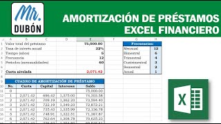 Amortización de Préstamos  Excel Financiero Parte 1 [upl. by Yejus]