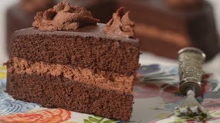 Chocolate Genoise Recipe Demonstration  Joyofbakingcom [upl. by Capps]