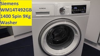 Siemens WM14T492GB 1400 Spin Washing Machine [upl. by Aihtela]