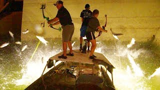 Bowfishing Below Barkley Dam with NASP Shooters [upl. by Aicek]